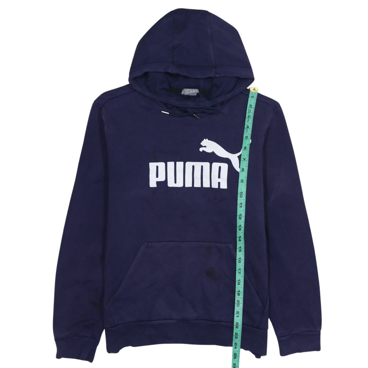 Mens UK Size XL PUMA Blue Pullover Hoodie