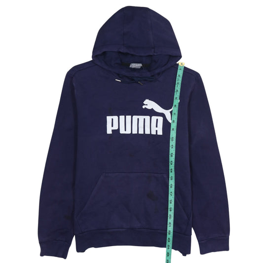 Mens UK Size XL PUMA Blue Pullover Hoodie