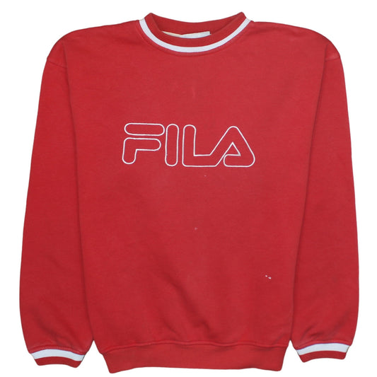 Mens UK Size S FILA Red Pullover Sweatshirt