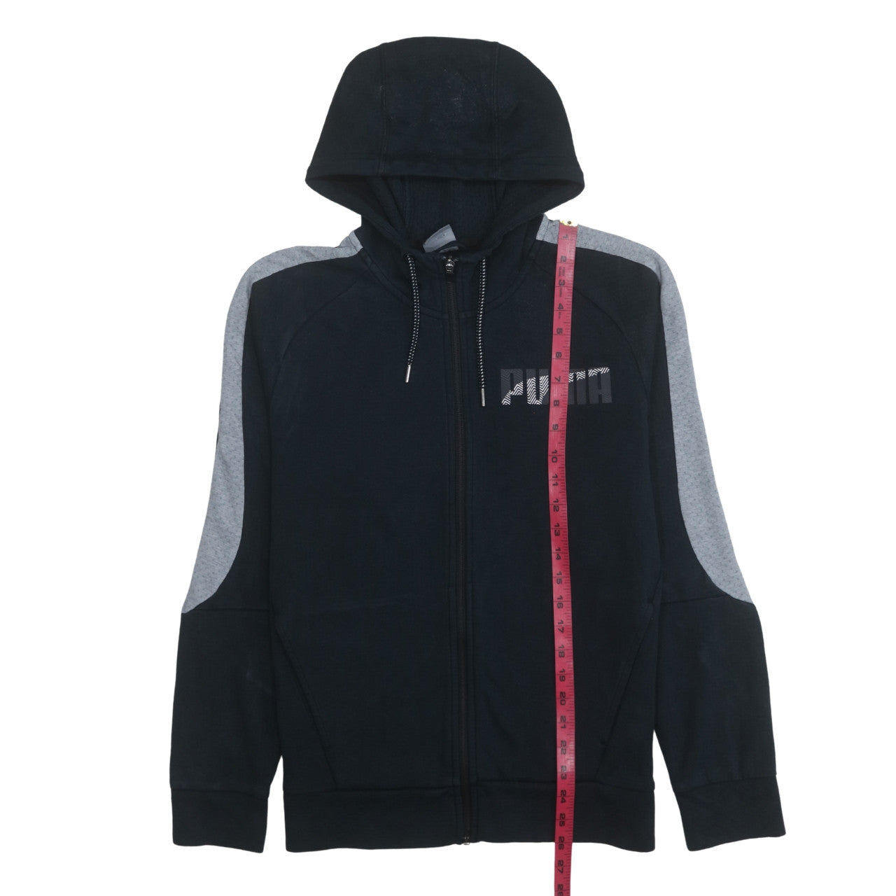 Mens UK Size M PUMA Black Full Zip Hoodie