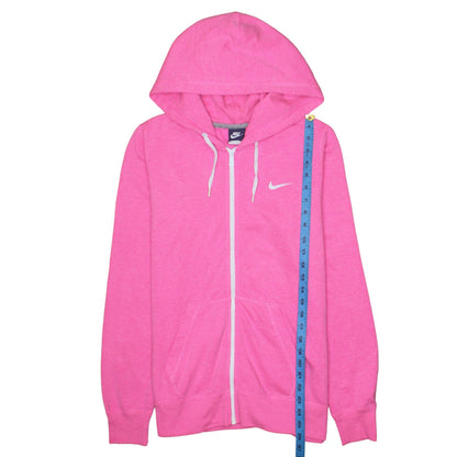 Womens UK Size L Nike Pink Full Zip Hoodie