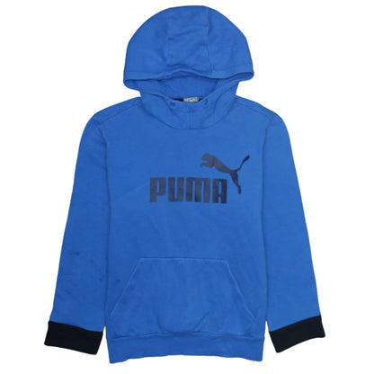 Mens UK Size S PUMA Blue Pullover Hoodie