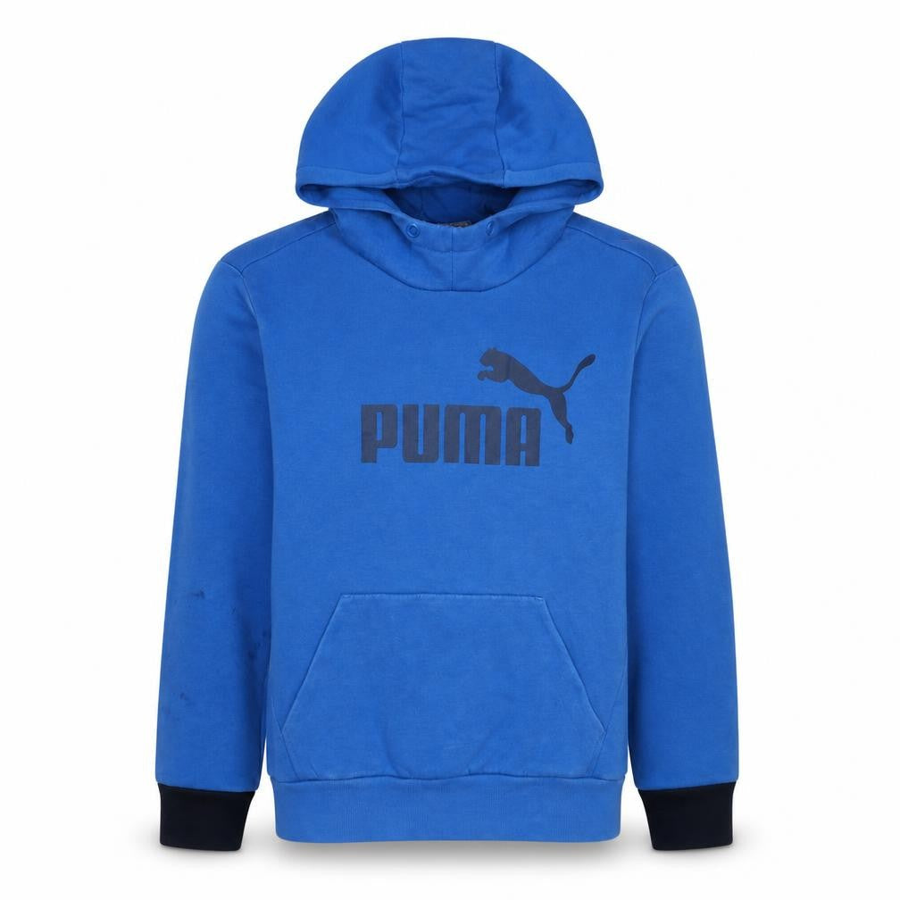 Mens UK Size S PUMA Blue Pullover Hoodie
