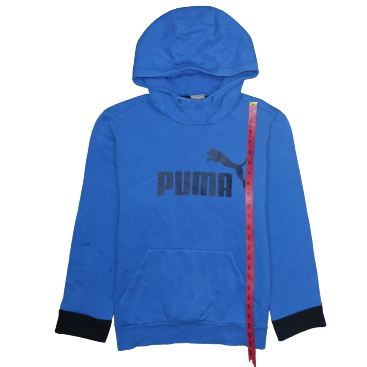 Mens UK Size S PUMA Blue Pullover Hoodie