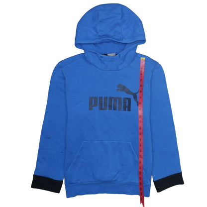 Mens UK Size S PUMA Blue Pullover Hoodie