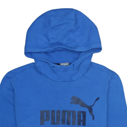 Mens UK Size S PUMA Blue Pullover Hoodie