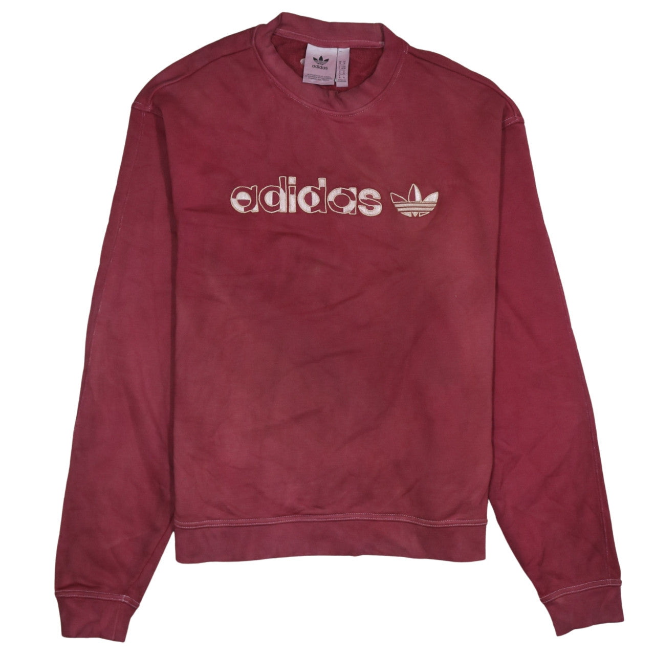 Mens UK Size M adidas Red Pullover Sweatshirt
