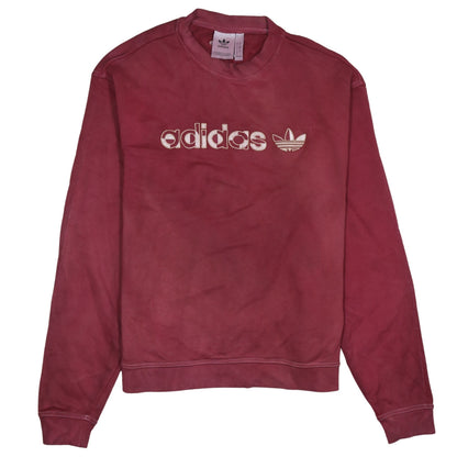 Mens UK Size M adidas Red Pullover Sweatshirt