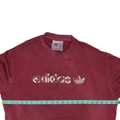 Mens UK Size M adidas Red Pullover Sweatshirt