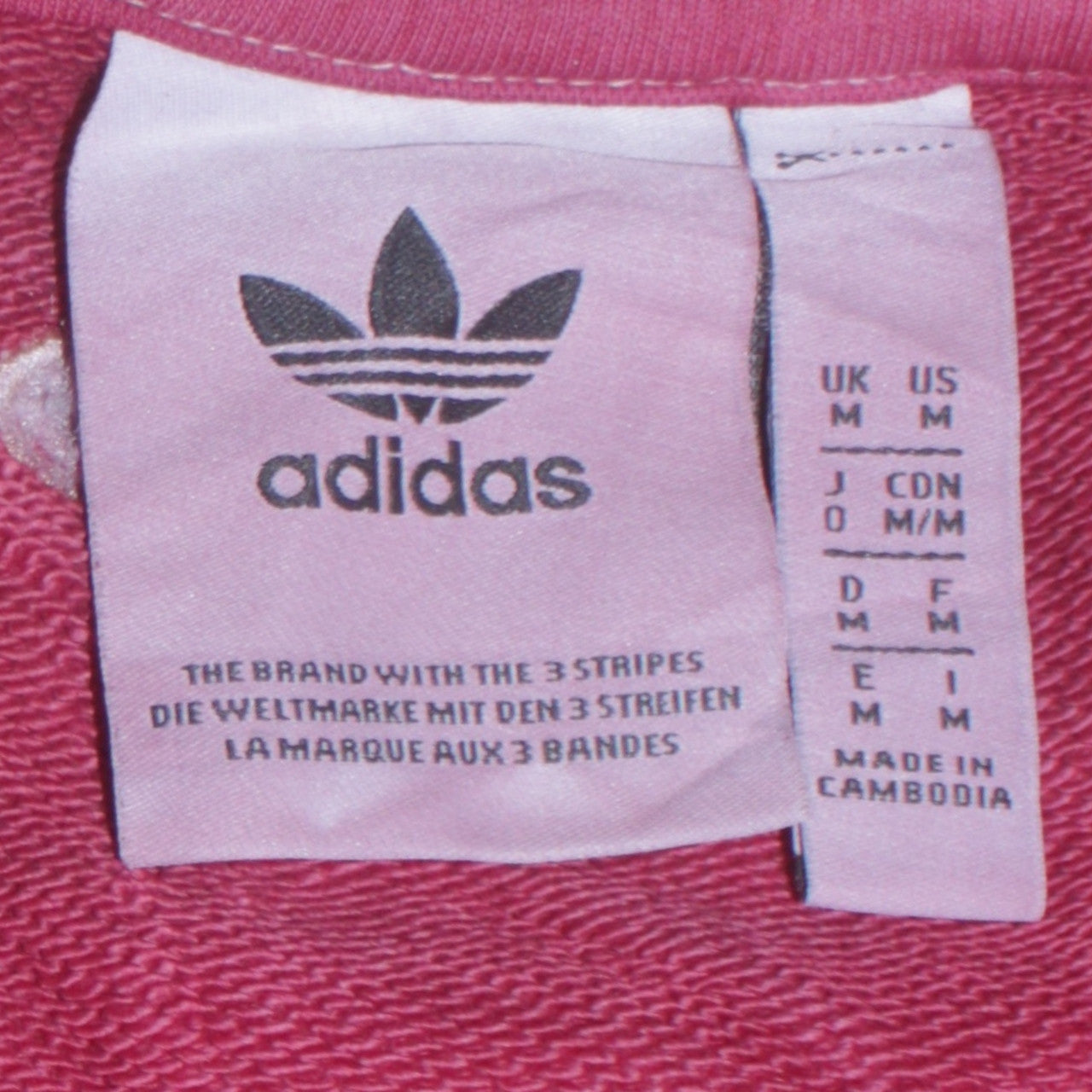 Mens UK Size M adidas Red Pullover Sweatshirt