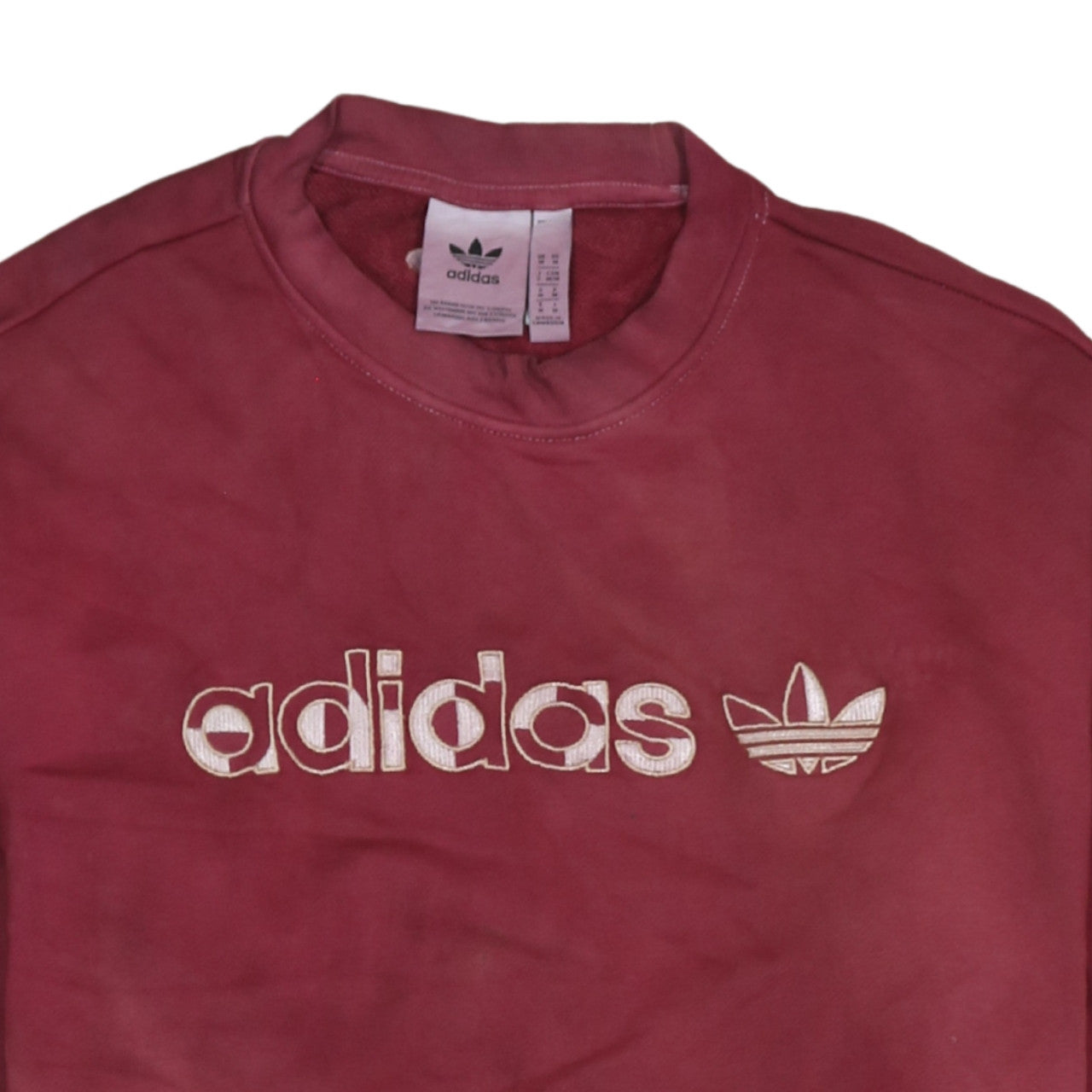 Mens UK Size M adidas Red Pullover Sweatshirt