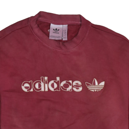Mens UK Size M adidas Red Pullover Sweatshirt