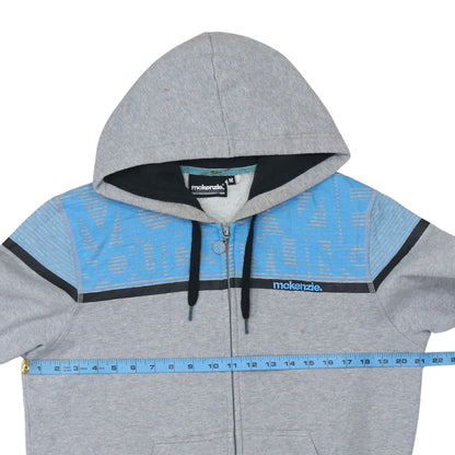 Mens UK Size M McKenzie Grey Full Zip Hoodie
