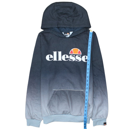 Ellesse Boys Blue Pullover Hoodie 13-14 Years Logo Graphic Cotton Blend