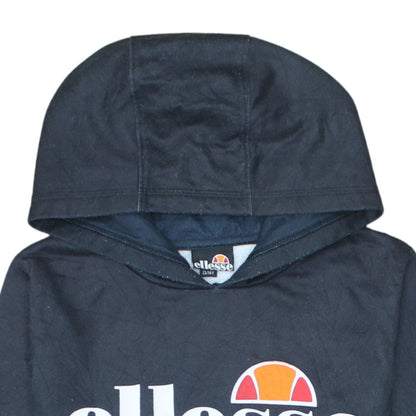 Ellesse Boys Blue Pullover Hoodie 13-14 Years Logo Graphic Cotton Blend