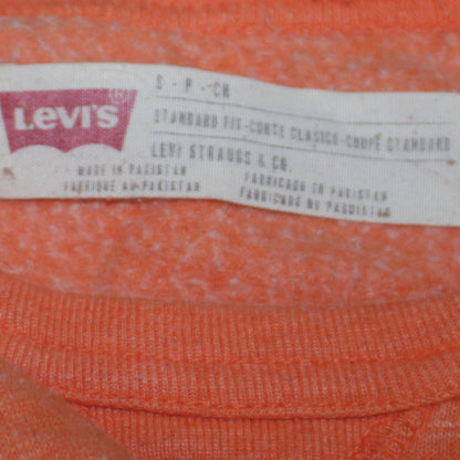 Mens UK Size S Levi's Orange Pullover Sweatshirt