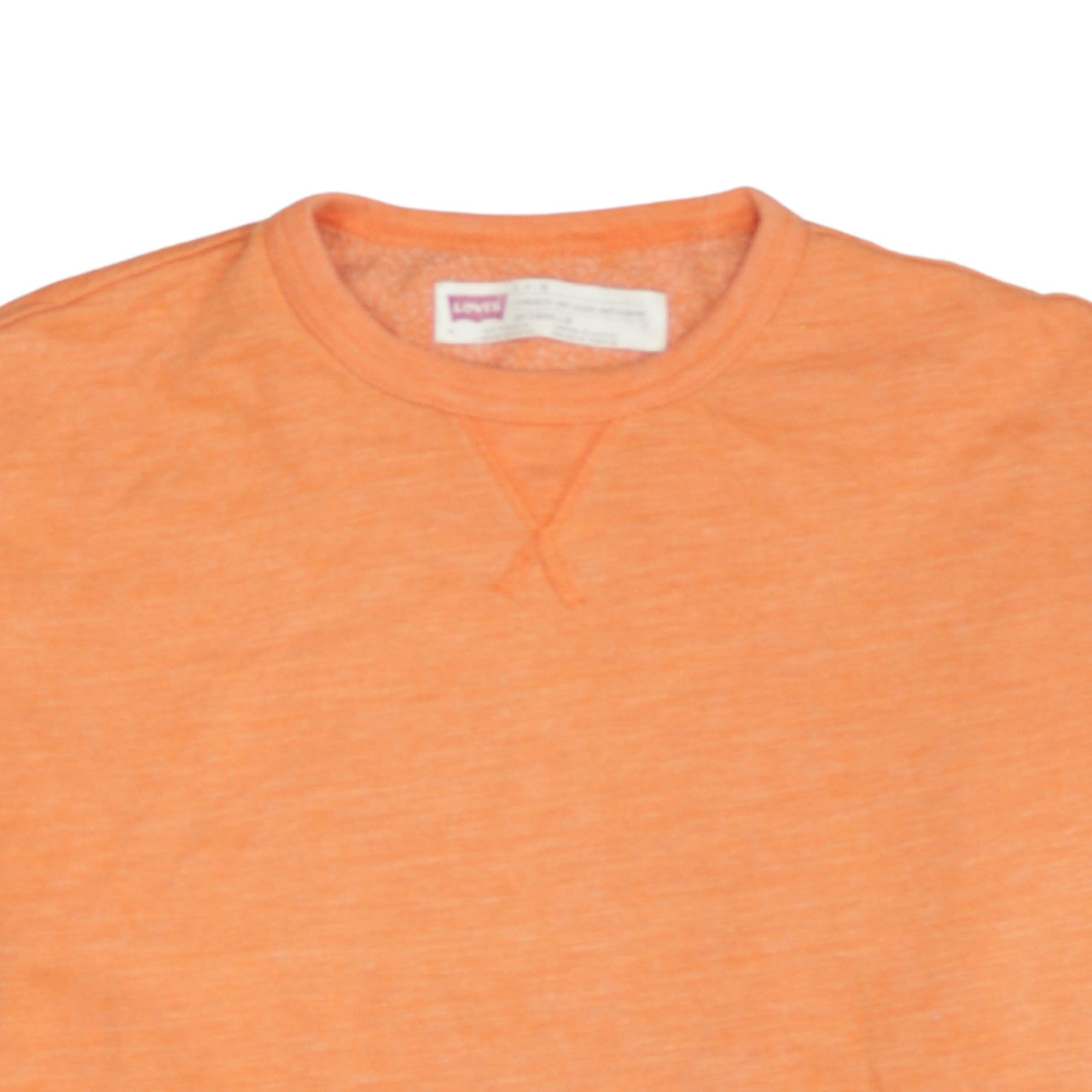 Mens UK Size S Levi's Orange Pullover Sweatshirt