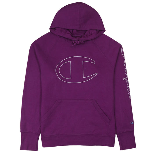 Womens UK Size L Champion Purple Pullover Hoodie