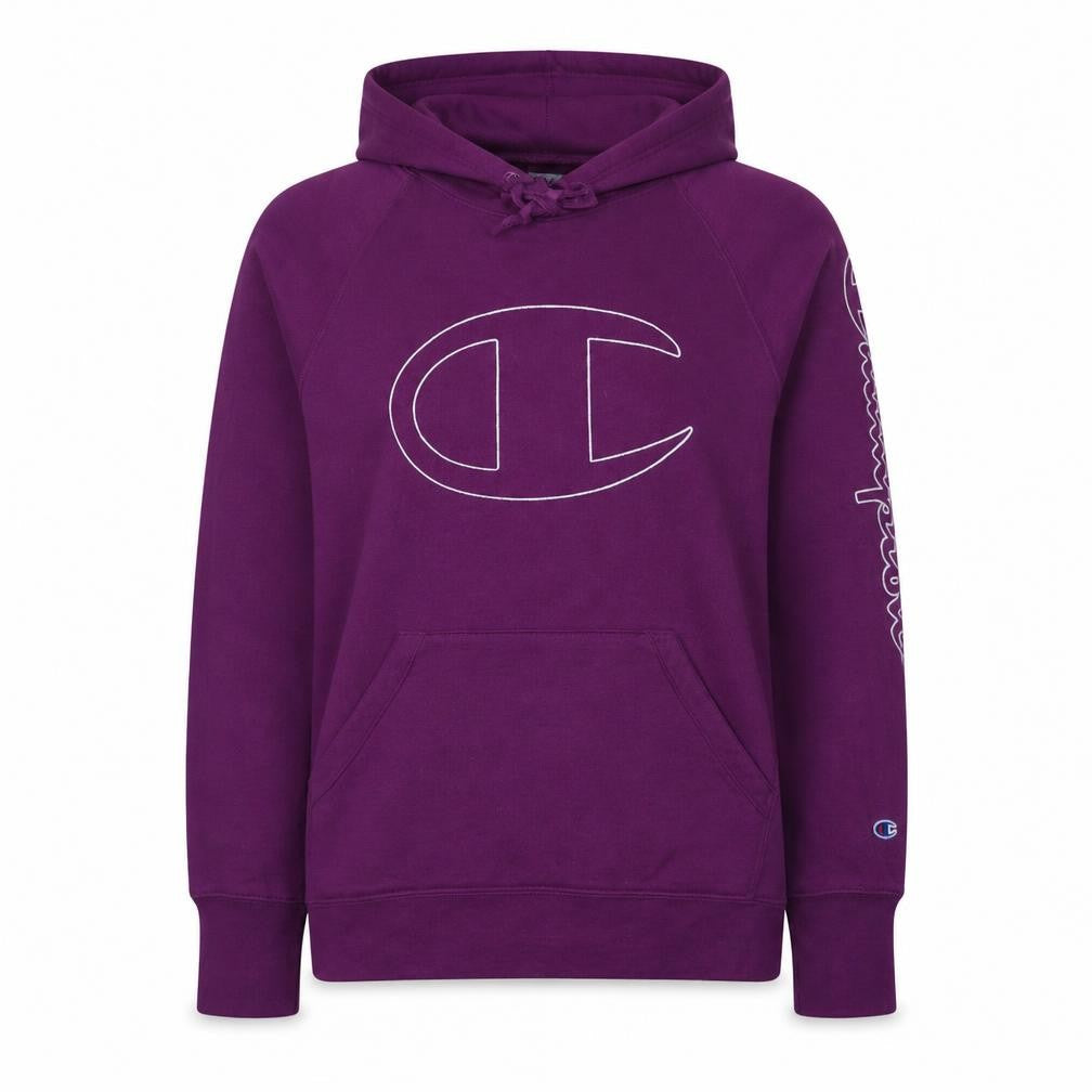 Womens UK Size L Champion Purple Pullover Hoodie