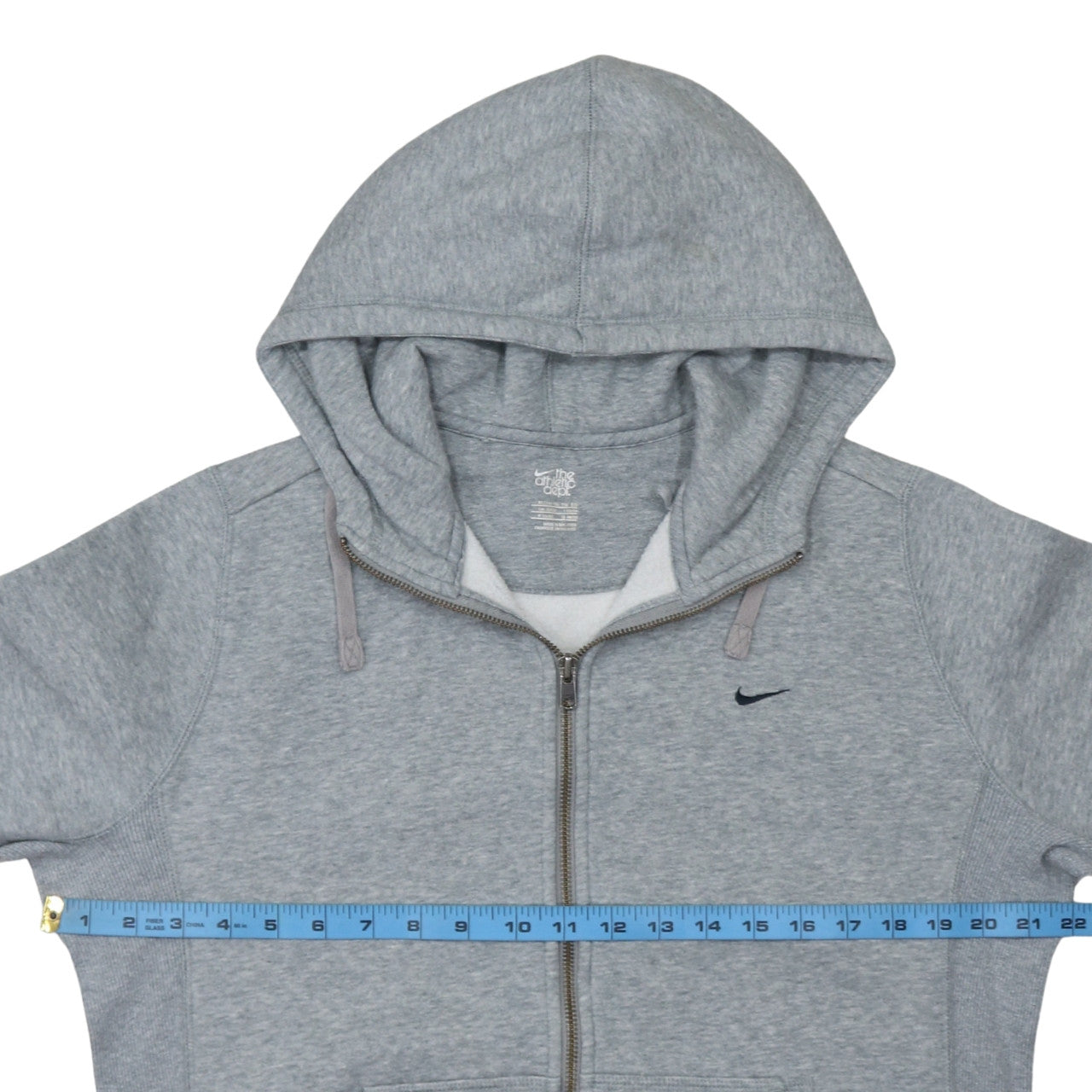 Womens UK Size XL Nike Grey Full Zip Hoodie