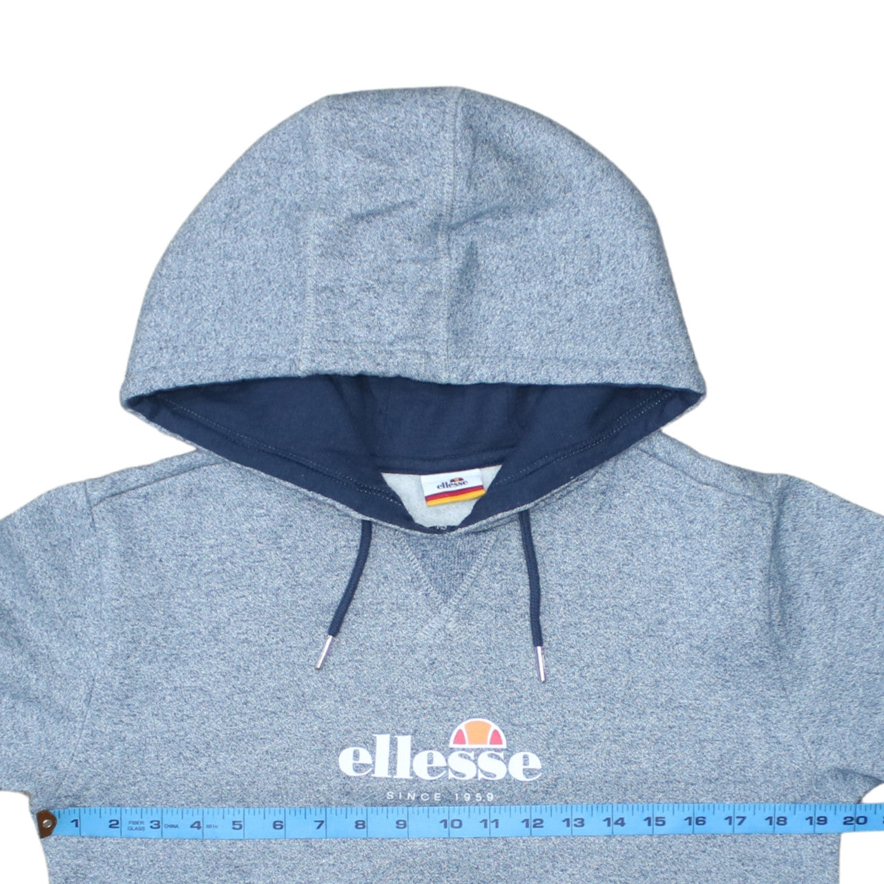 Mens UK Size XS ellesse Blue Pullover Hoodie