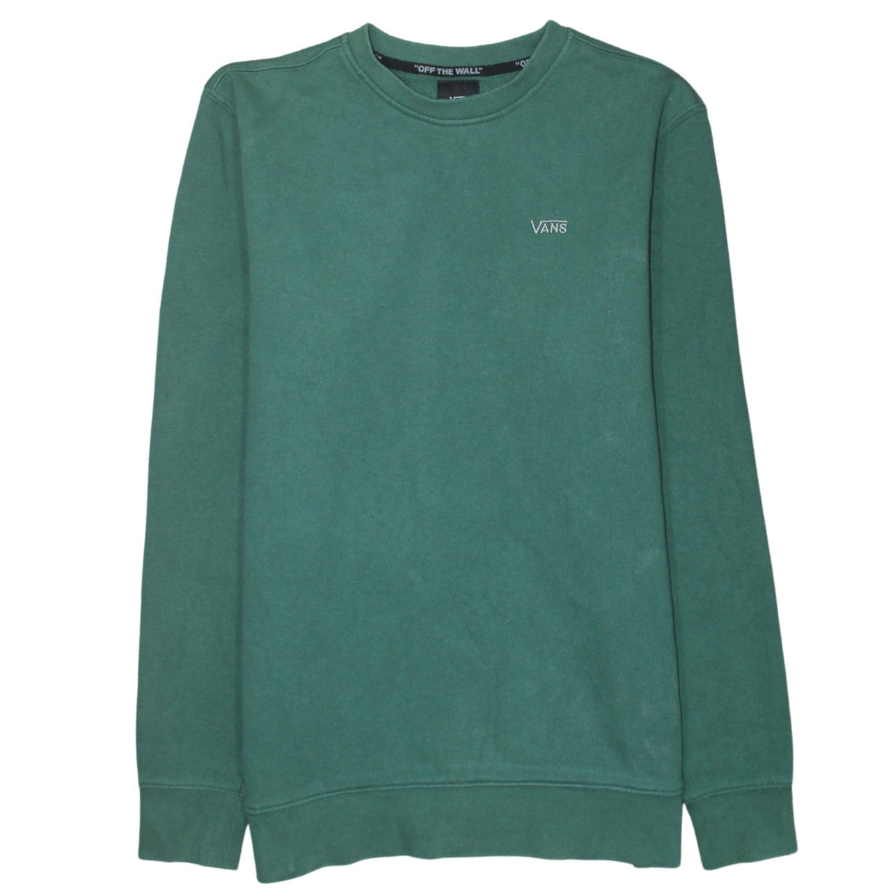 Mens UK Size S VANS Green Pullover Sweatshirt