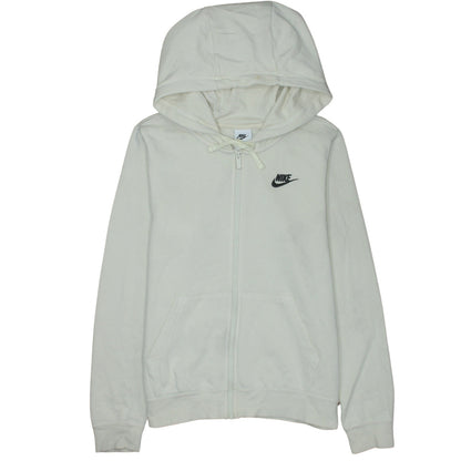 Womens UK Size S Nike Beige Full Zip Hoodie