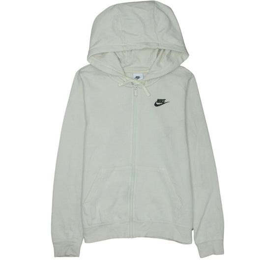Womens UK Size S Nike Beige Full Zip Hoodie