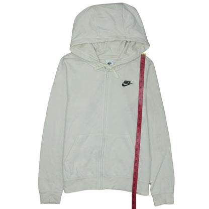 Womens UK Size S Nike Beige Full Zip Hoodie