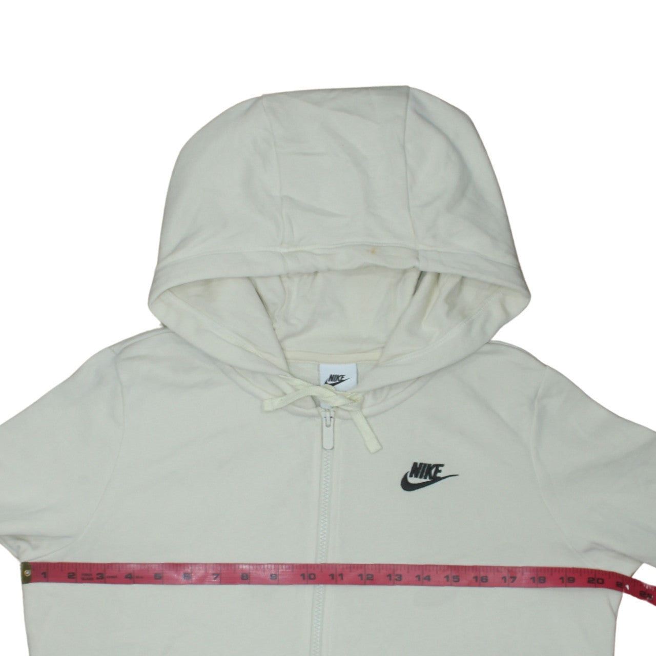 Womens UK Size S Nike Beige Full Zip Hoodie