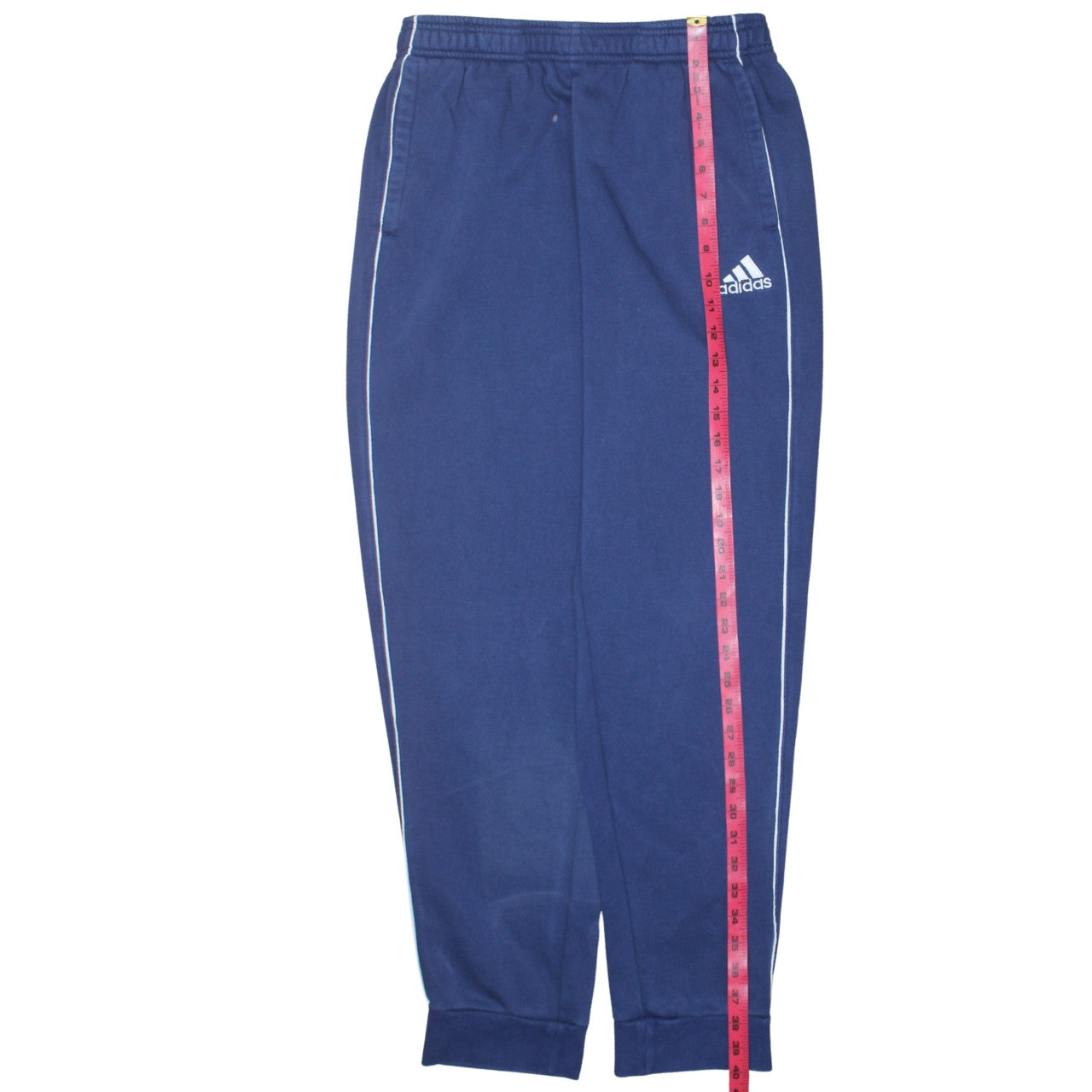 Mens UK Size L adidas Regular Fit Track Pants Blue Trousers