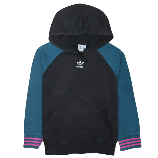 Womens UK Size 10 adidas Black Pullover Hoodie