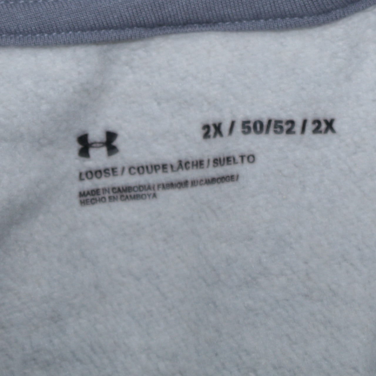 Mens UK Size 2XL Under armour Grey Pullover Hoodie
