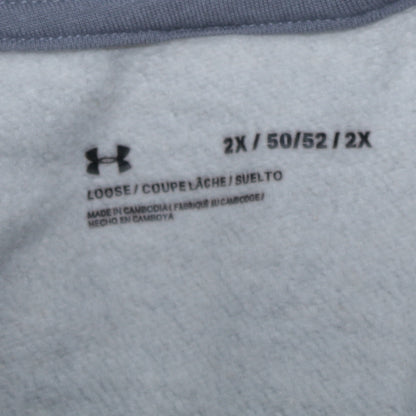 Mens UK Size 2XL Under armour Grey Pullover Hoodie