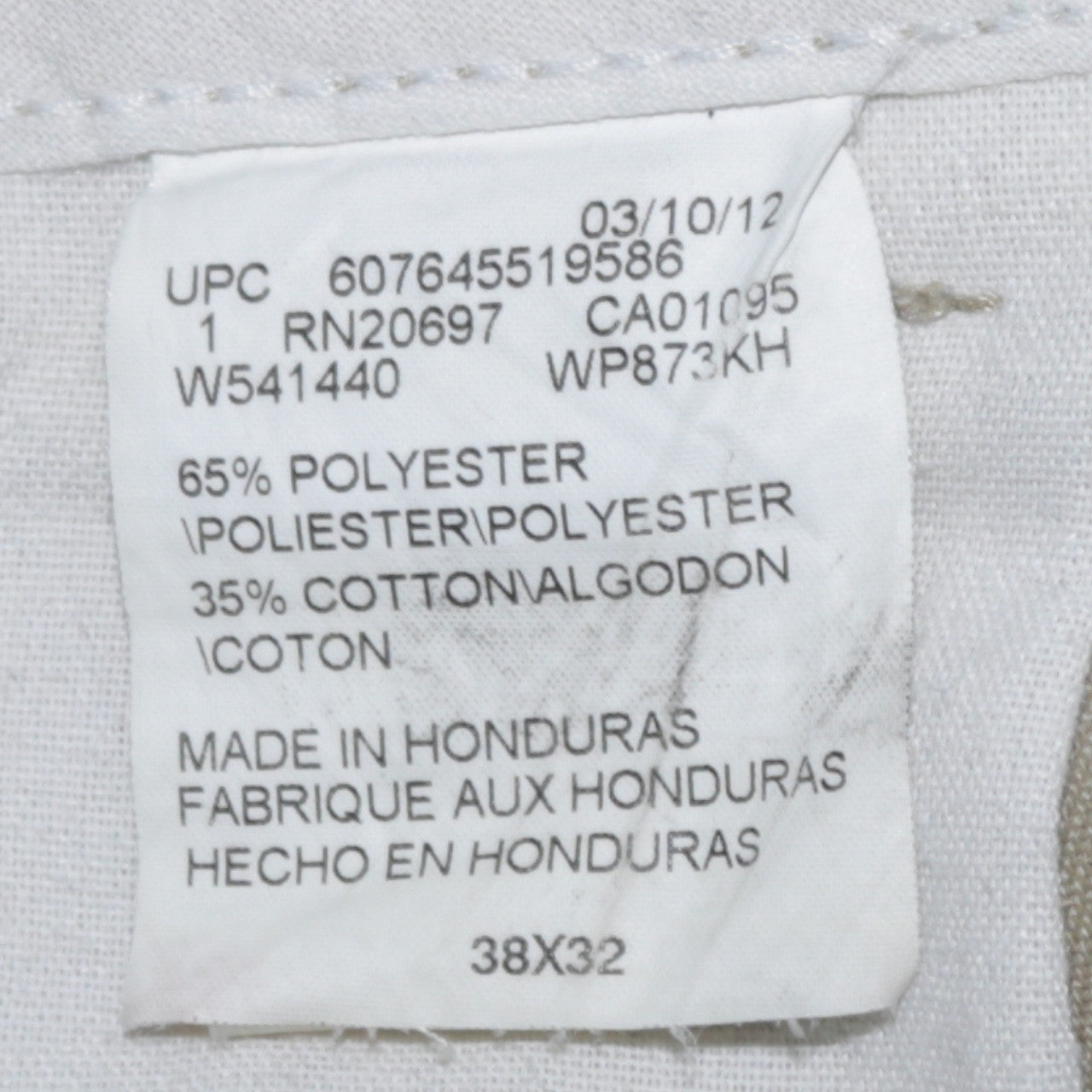 Mens UK Size 38X32 Dickies Regular Fit Chino Beige Trousers