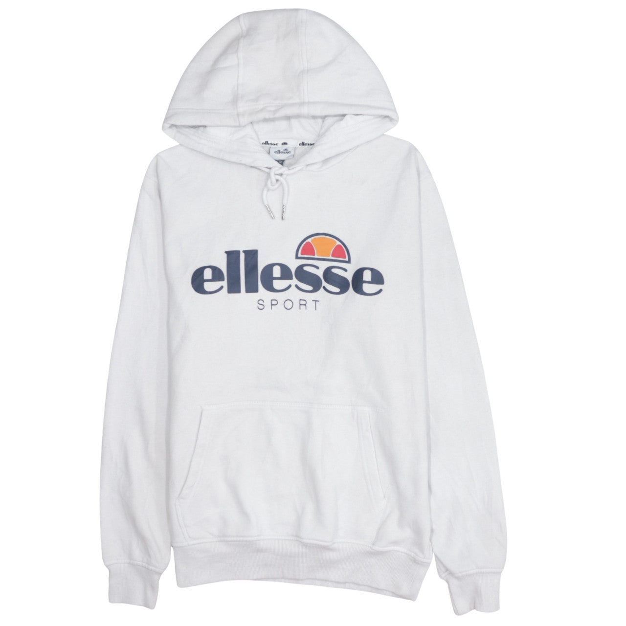 Womens UK Size 12 ellesse White Pullover Hoodie