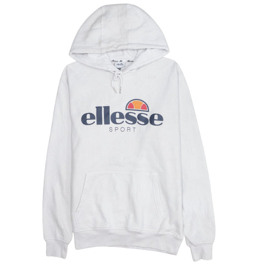 Womens UK Size 12 ellesse White Pullover Hoodie