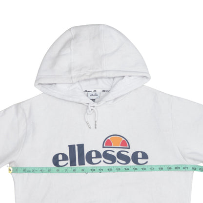 Womens UK Size 12 ellesse White Pullover Hoodie