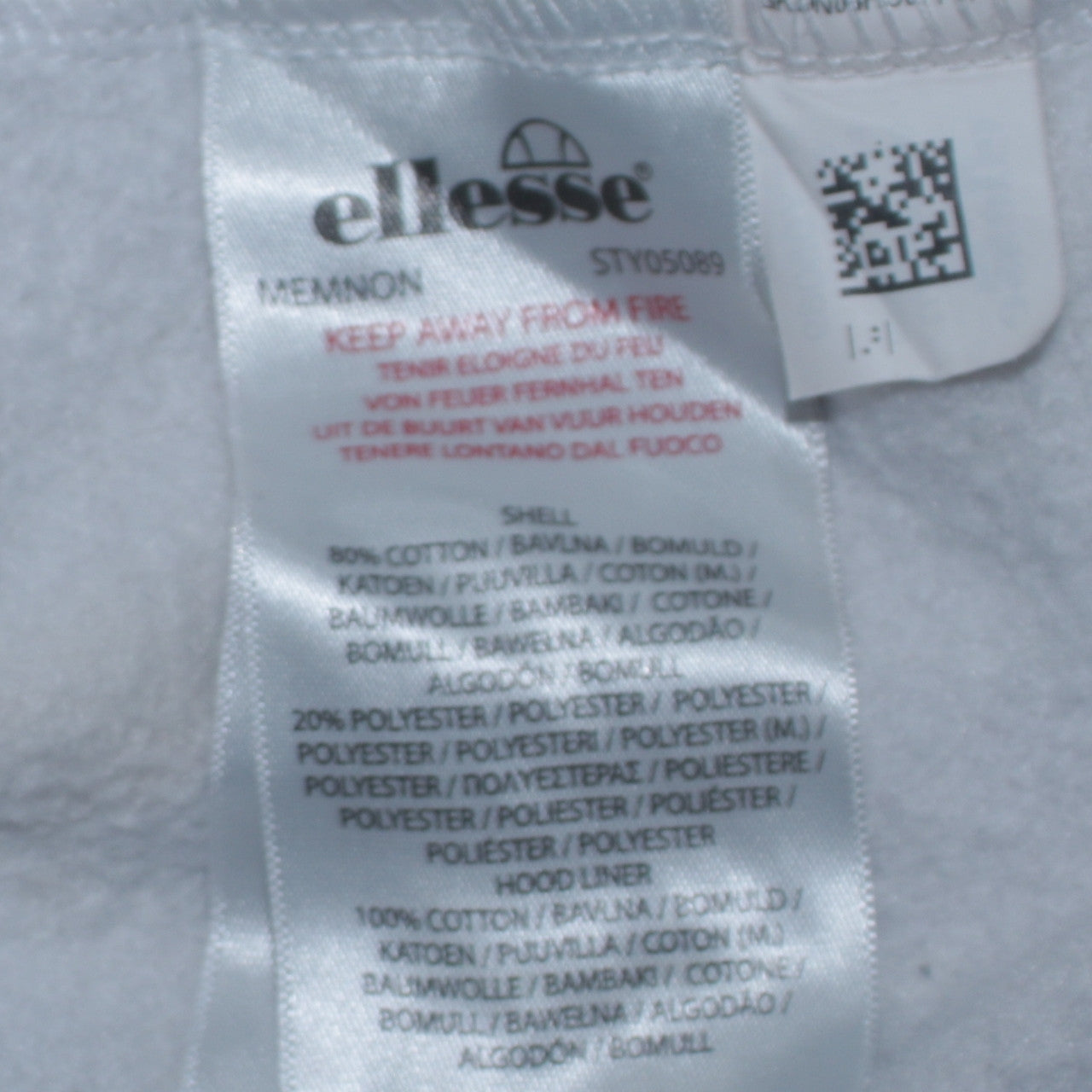 Womens UK Size 12 ellesse White Pullover Hoodie