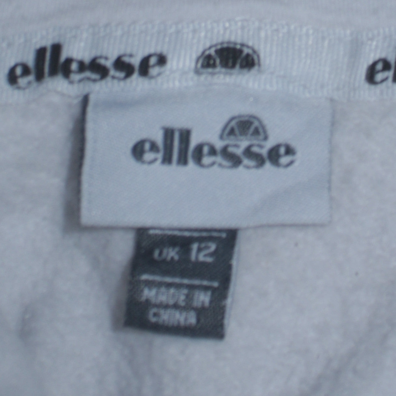 Womens UK Size 12 ellesse White Pullover Hoodie