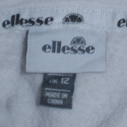 Womens UK Size 12 ellesse White Pullover Hoodie