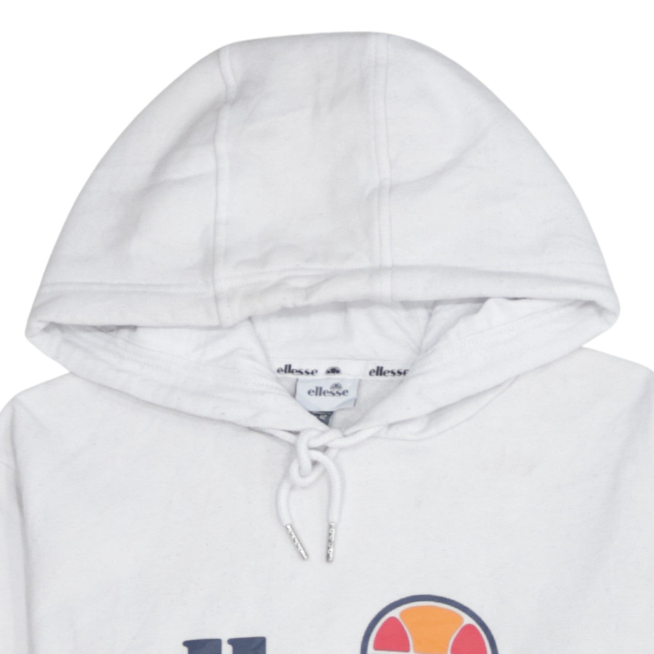 Womens UK Size 12 ellesse White Pullover Hoodie