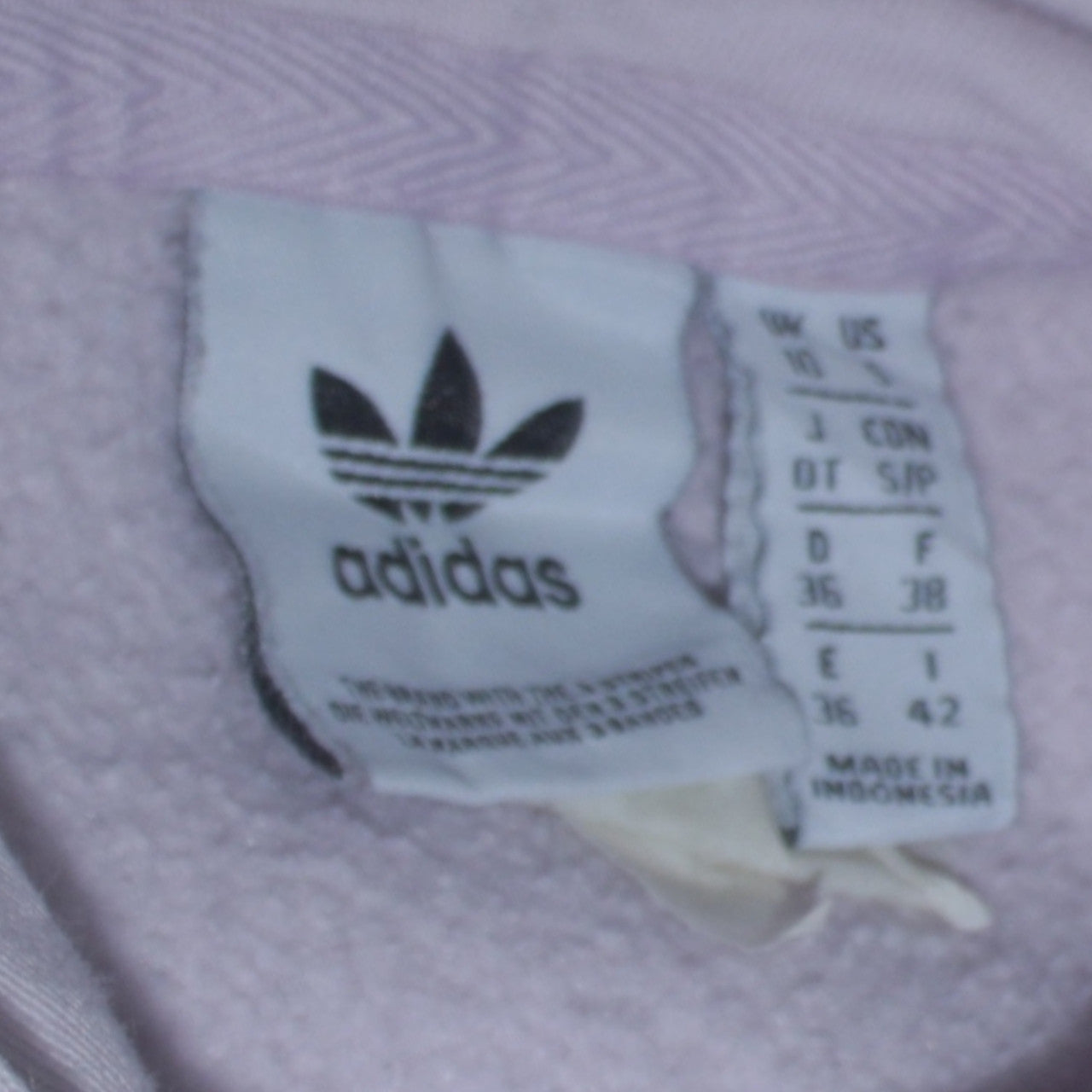 Womens UK Size 10 adidas Purple Pullover Hoodie
