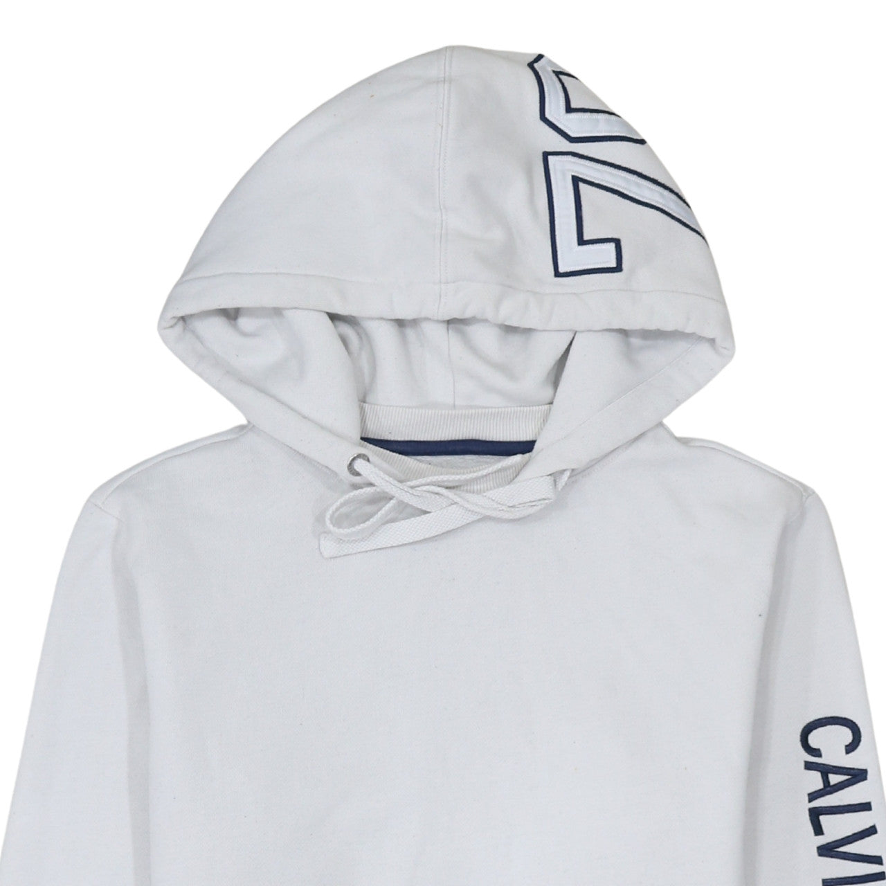 Mens UK Size S Calvin Klein Jeans White Pullover Hoodie