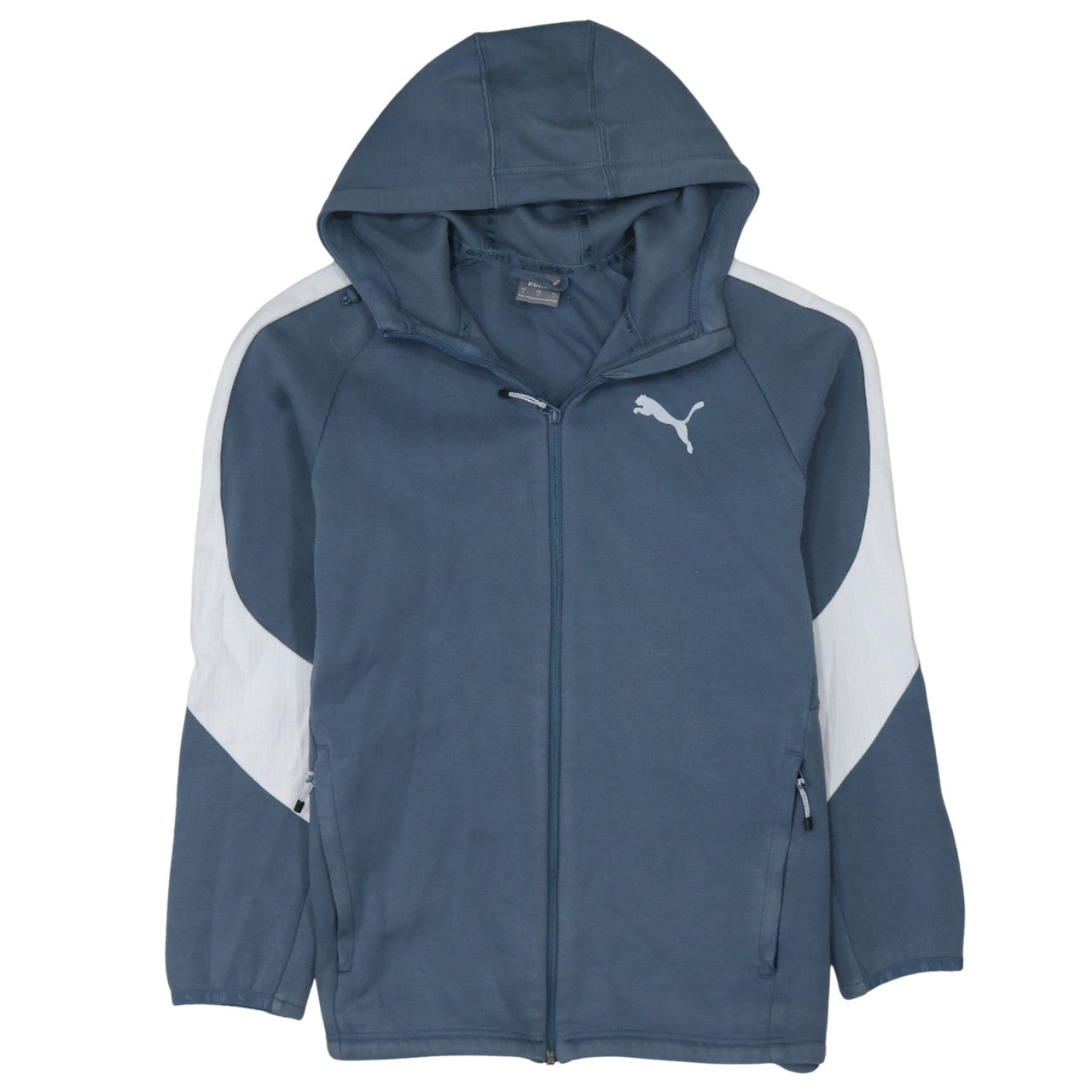 Mens UK Size L PUMA Blue Full Zip Hoodie
