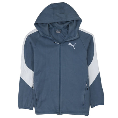 Mens UK Size L PUMA Blue Full Zip Hoodie