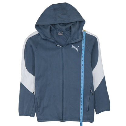 Mens UK Size L PUMA Blue Full Zip Hoodie