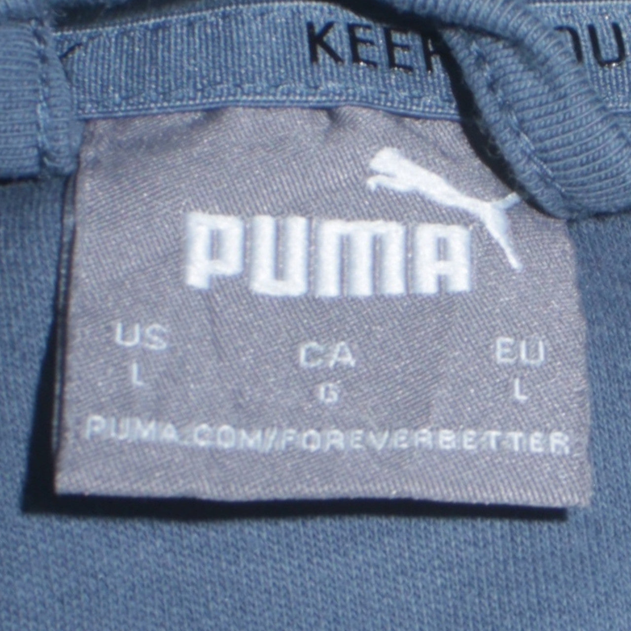 Mens UK Size L PUMA Blue Full Zip Hoodie
