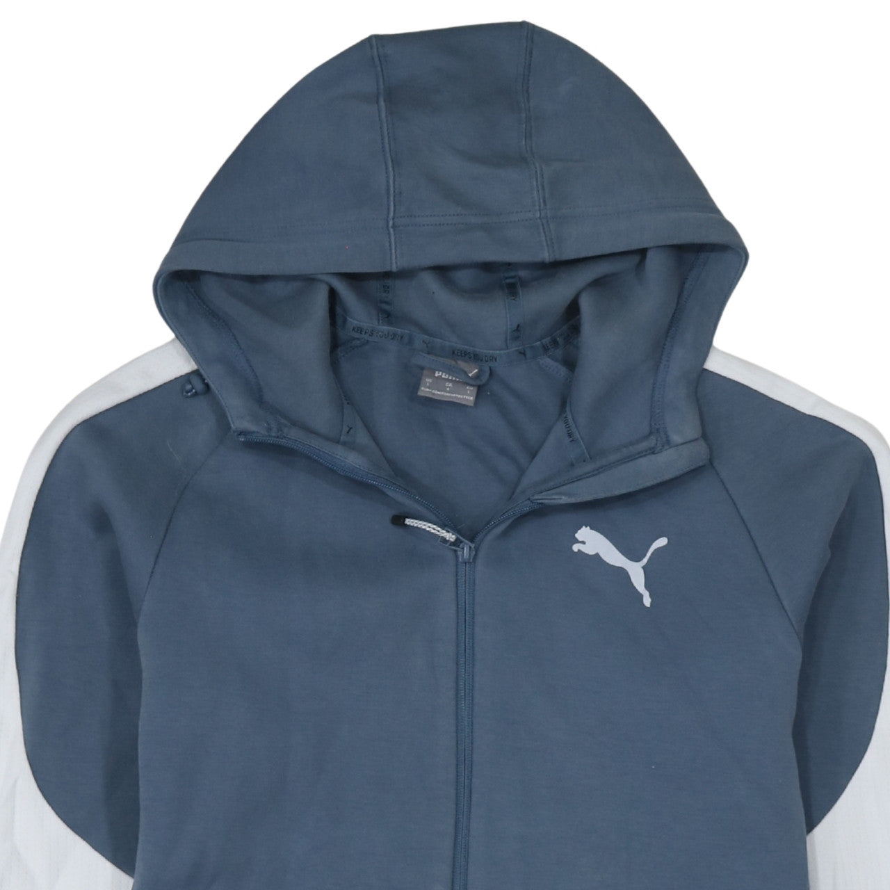 Mens UK Size L PUMA Blue Full Zip Hoodie