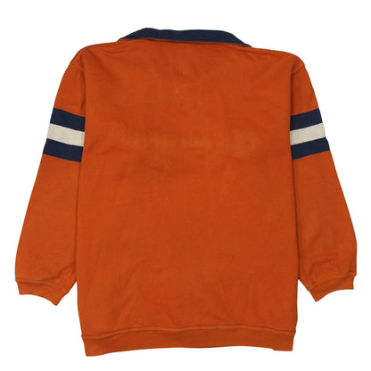 Mens UK Size M Champion Orange 1/2 Zip Sweatshirt